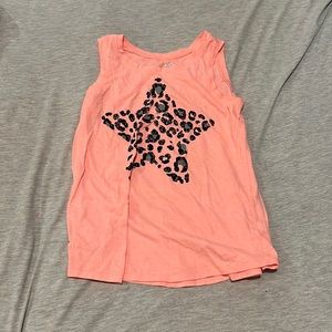 Peach star print tee